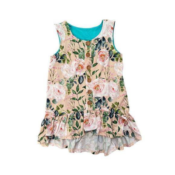 Posh Peanut NWT Harper Henley Hi Lo Dress 2T - Picture 1 of 6